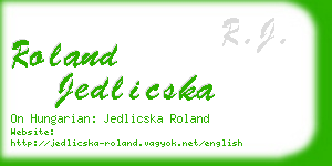 roland jedlicska business card